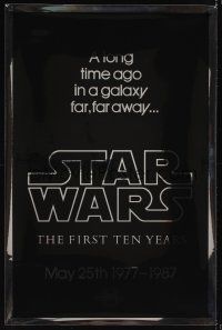 8s737 STAR WARS THE FIRST TEN YEARS Kilian foil teaser 1sh '87 a galaxy far, far away!