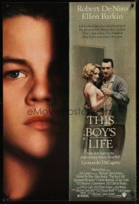 8s777 THIS BOY'S LIFE 1sh '93 Robert De Niro, Ellen Barkin, young Leonardo DiCaprio!