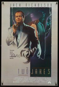 8s807 TWO JAKES 1sh '90 cool art of smoking Jack Nicholson by Rodriguez!