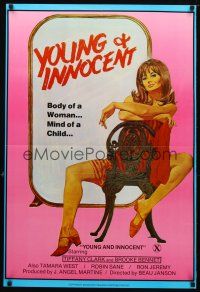 8s842 WILD INNOCENTS 1sh '82 woman's body, child's mind, sexy Young & Innocent art, Ron Jeremy!