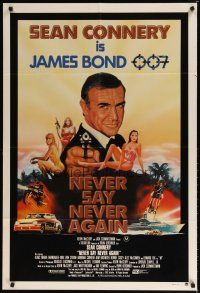 8t358 NEVER SAY NEVER AGAIN Aust 1sh '83 art of Sean Connery as James Bond 007 by Obrero!