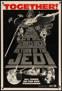 8t360 STAR WARS TRILOGY Aust 1sh '83 George Lucas, Empire Strikes Back, Return of the Jedi!