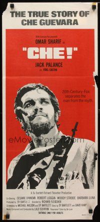 8t455 CHE Aust daybill '69 art of Omar Sharif as Guevara, Jack Palance as Fidel Castro!