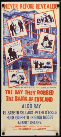 8t477 DAY THEY ROBBED THE BANK OF ENGLAND Aust daybill '60 Aldo Ray, never before revealed!