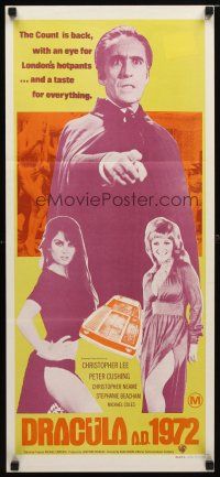 8t491 DRACULA A.D. 1972 Aust daybill '72 Hammer vampire horror, Michael Coles, Christopher Lee!