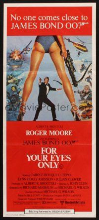 8t530 FOR YOUR EYES ONLY Aust daybill '81 no one comes close to Roger Moore as James Bond 007!
