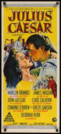 8t613 JULIUS CAESAR Aust daybill R69 Marlon Brando, James Mason & Greer Garson, Shakespeare