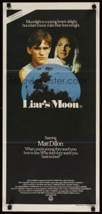8t629 LIAR'S MOON Aust daybill '82 great image of Matt Dillon, Cindy Fisher!