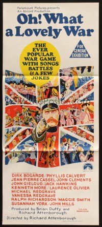 8t717 OH WHAT A LOVELY WAR Aust daybill '69 Richard Attenborough's wacky World War II musical!