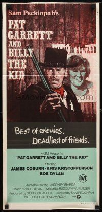 8t735 PAT GARRETT & BILLY THE KID Aust daybill '73 Sam Peckinpah, Bob Dylan, James Coburn!