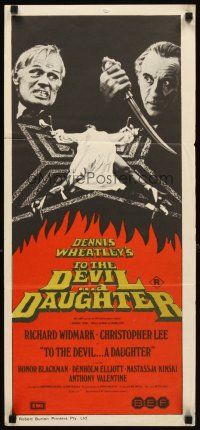 8t892 TO THE DEVIL A DAUGHTER Aust daybill '76 Widmark, Chris Lee, sexy nun Nastassja Kinski!