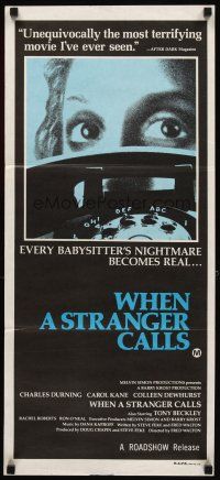8t959 WHEN A STRANGER CALLS Aust daybill '79 every babysitter's nightmare becomes real!