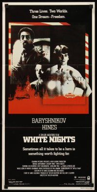 8t967 WHITE NIGHTS Aust daybill '85 Russian ballet dancer Mikhail Baryshnikov & Gregory Hines!