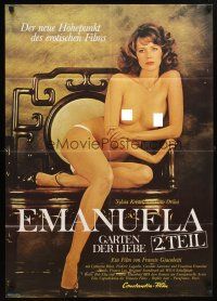 8t239 EMMANUELLE 2 THE JOYS OF A WOMAN German '76 sexy image of topless Sylvia Kristel!