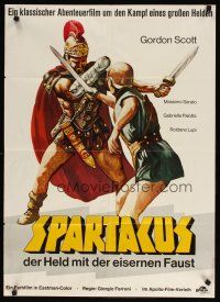 8t255 HERO OF ROME German R70s gladiator Gordon Scott, sword & sandal action artwork!
