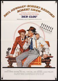 8t283 STING German '74 cool artwork of con men Paul Newman & Robert Redford!