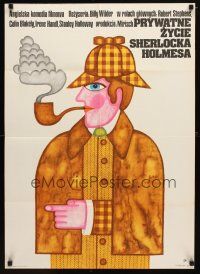 8t097 PRIVATE LIFE OF SHERLOCK HOLMES Polish 23x33 '73 Billy Wilder, Robert Stephens, Bodnar art!