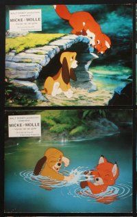 8t033 FOX & THE HOUND 17 French LCs '81 2 friends who didn't know they were supposed to be enemies!