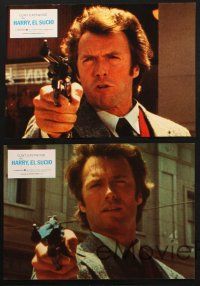 8t010 DIRTY HARRY 12 Spanish LCs R83 great images of Clint Eastwood, Don Siegel crime classic!