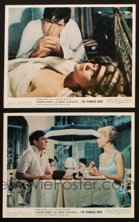 8w996 RUNNING MAN 2 color 8x10 stills '63 Laurence Harvey, Lee Remick, directed by Carol Reed