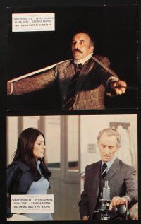8w705 NOTHING BUT THE NIGHT 8 color English FOH LCs '73 Christopher Lee, Peter Cushing, Diana Dors