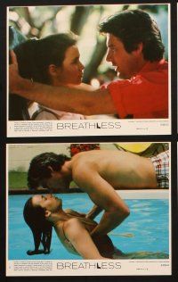 8w573 BREATHLESS 8 8x10 mini LCs '83 great images of Richard Gere & sexy Valerie Kaprisky!