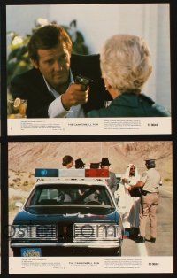 8w577 CANNONBALL RUN 8 8x10 mini LCs '81 Burt Reynolds, Farrah Fawcett, Roger Moore, car racing!