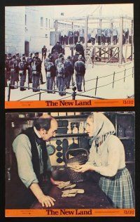8w821 NEW LAND 7 8x10 mini LCs '72 Troell's Nybyggarna, cool images of Max von Sydow and Liv Ullmann