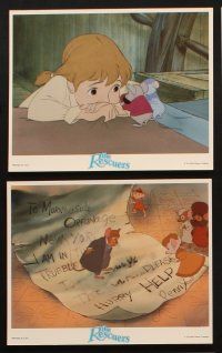 8w739 RESCUERS 8 8x10 mini LCs '77 Disney mouse mystery adventure cartoon from Devil's Bayou!