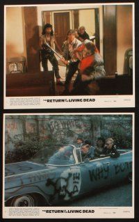 8w740 RETURN OF THE LIVING DEAD 8 8x10 mini LCs '85 great images of wacky zombies & punk rockers!
