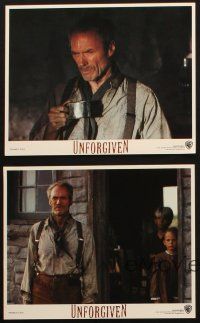 8w964 UNFORGIVEN 4 8x10 mini LCs '92 cowboy Clint Eastwood, Morgan Freeman, Gene Hackman