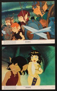8w837 WIZARDS 7 8x10 mini LCs '77 Ralph Bakshi directed animation, cool fantasy artwork images!
