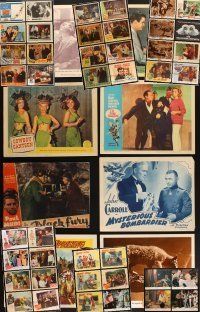 8x038 LOT OF 50 LOBBY CARDS '40s-80s great images from a variety of different movies!