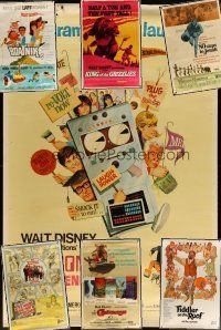 8x244 LOT OF 7 UNFOLDED 40x60s '60s-70s artwork for Disney live action movies & more!