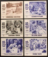 8x061 LOT OF 6 1954 RE-RELEASE LOBBY CARDS FROM SECRET SERVICE IN DARKEST AFRICA R54 cool serial!