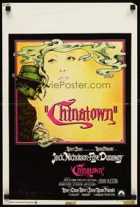 8y043 CHINATOWN English Belgian '74 Polanski, art of Jack Nicholson & Faye Dunaway by Pearsall!