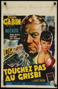8y091 GRISBI Belgian '54 Jean Gabin's Touchez pas au grisbi, Jeanne Moreau, French!
