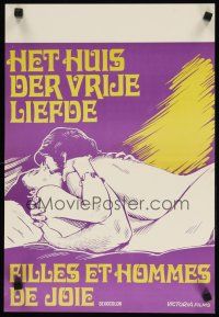 8y093 HOMMES ET FILLES DE JOIE Belgian '70s romantic artwork, in sexocolor!