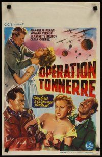 8y147 OPERATION TONNERRE Belgian '54 Blanchette Brunoy, Celia Cortez, spy thriller!