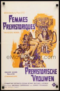 8y154 PREHISTORIC WOMEN Belgian '66 Slave Girls, art of sexiest cave babe with whip!