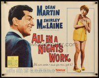 8y503 ALL IN A NIGHT'S WORK 1/2sh '61 Dean Martin, sexy Shirley MacLaine wearing only a towel!