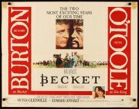 8y519 BECKET 1/2sh '64 Richard Burton in the title role, Peter O'Toole as the King!