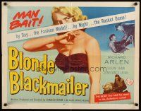 8y531 BLONDE BLACKMAILER 1/2sh '58 bad girl Susan Shaw's body was the secret to the shakedown!