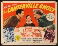 8y541 CANTERVILLE GHOST 1/2sh '44 Margaret O'Brien, spirit Charles Laughton, Robert Young!