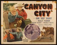 8y542 CANYON CITY 1/2sh '43 Don Red Barry, Wally Vernon, great cowboy images!