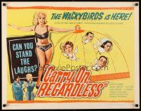 8y549 CARRY ON REGARDLESS 1/2sh '63 Sidney James, Kenneth Connor, English comedy!