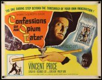 8y567 CONFESSIONS OF AN OPIUM EATER 1/2sh '62 Vincent Price, drugs beyond your own imagination!