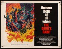 8y598 DEVIL'S RAIN 1/2sh '75 Ernest Borgnine, William Shatner, Anton Lavey, cool Mort Kunstler art!