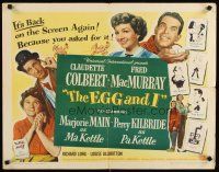 8y612 EGG & I 1/2sh R54 Claudette Colbert, MacMurray, first Ma & Pa Kettle, by Betty MacDonald!