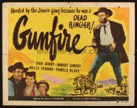 8y651 GUNFIRE 1/2sh '50 Don Red Barry is hunted by the James Gang for being a Dead Ringer!
